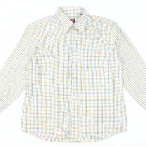 C&H Men's Checkered Slim Fit Long Sleeve Shirt