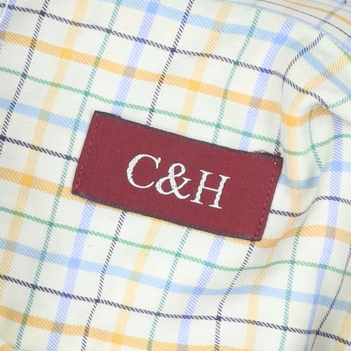 C&H Men's Checkered Slim Fit Long Sleeve Shirt