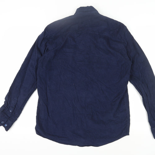 Cool Blue Men's Blue Button-Up Shirt Long Sleeve M