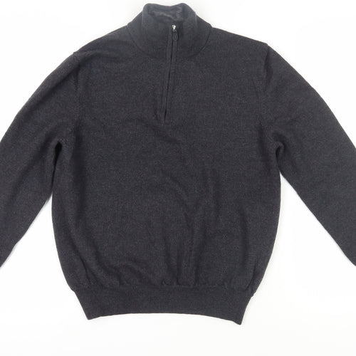Black Brown 1826 Boys Black Pullover Jumper High Neck L