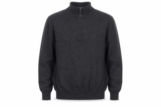 Black Brown 1826 Boys Black Pullover Jumper High Neck L