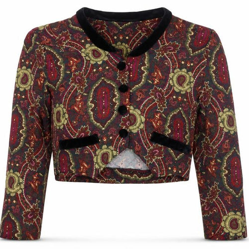 L.G. Star Women’s Multicoloured Paisley Cropped Jacket, Size 12