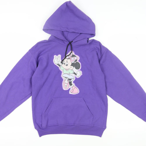 Port and Company Girls Purple Minnie Mouse Hoodie L