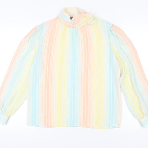 haberdashery Women Multicoloured Striped Blouse Size 10