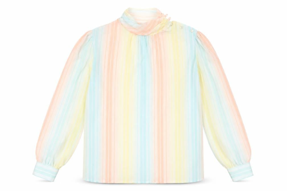 Front view of haberdashery Women Multicoloured Striped Blouse, size 10