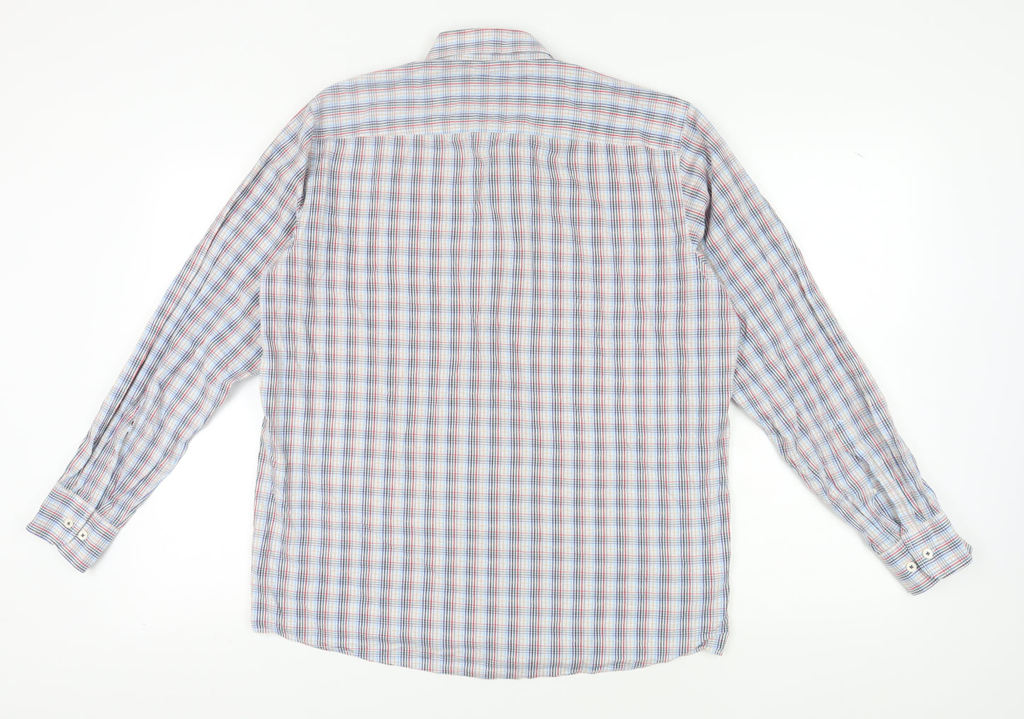 Casa Moda Men's Multicoloured Plaid Shirt, Size 14