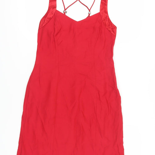 Niki Livas Red Sheath Dress, Party, Size 10