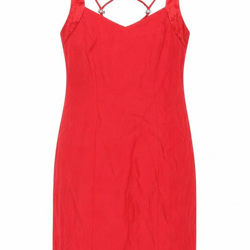 Niki Livas Red Sheath Dress, Party, Size 10