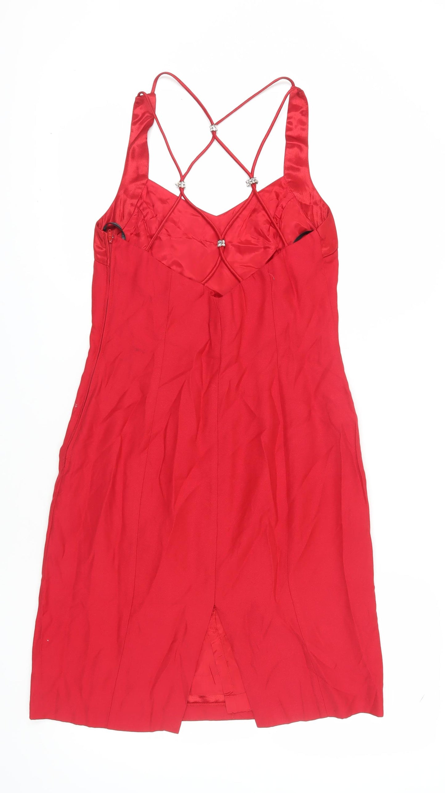 Niki Livas Red Sheath Dress, Party, Size 10