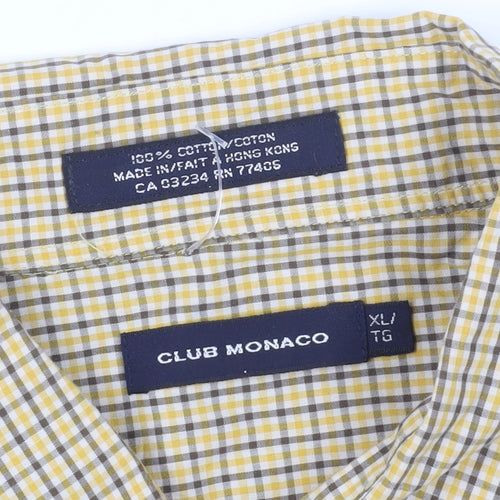 Club Monaco Men's Multicoloured Check Shirt XL