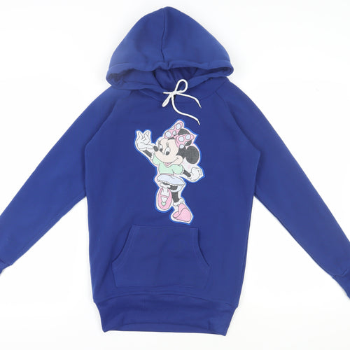 SWS Women's Blue Disney Hoodie, Size S, Cartoon Graphic