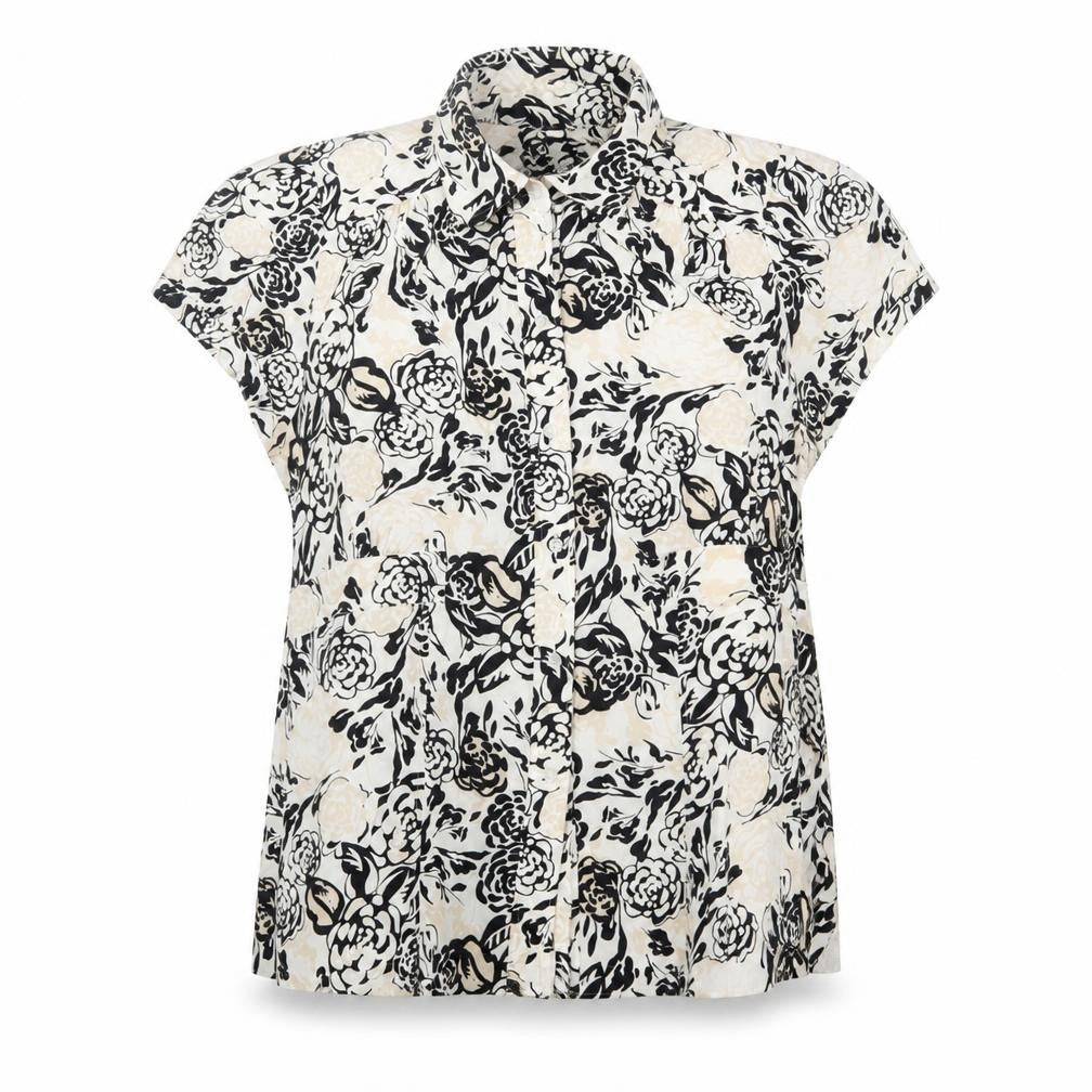Front view of Alfani Women's Multicoloured Button-Up Blouse, size 16 Plus