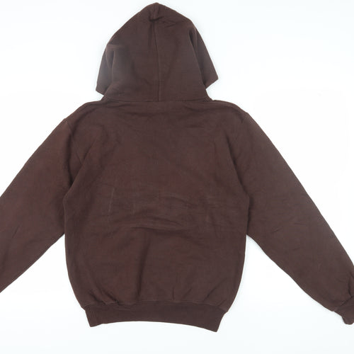 Champion Unisex Brown S Pullover Hoodie with Logo