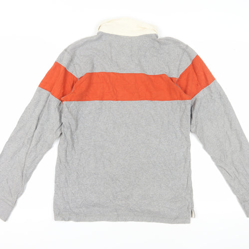 Urban Pipeline Men's Grey Colourblock Long Sleeve Polo