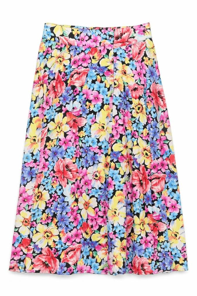 Front view of Lizwear Women's Multicoloured A-Line Midi Skirt, size 8