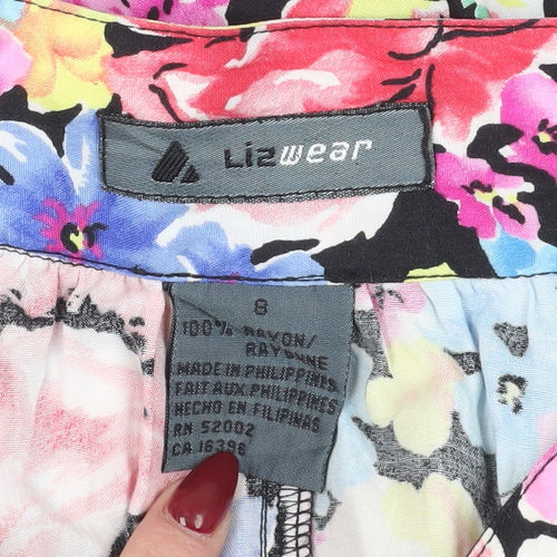 Lizwear Women's Multicoloured A-Line Midi Skirt Size 8