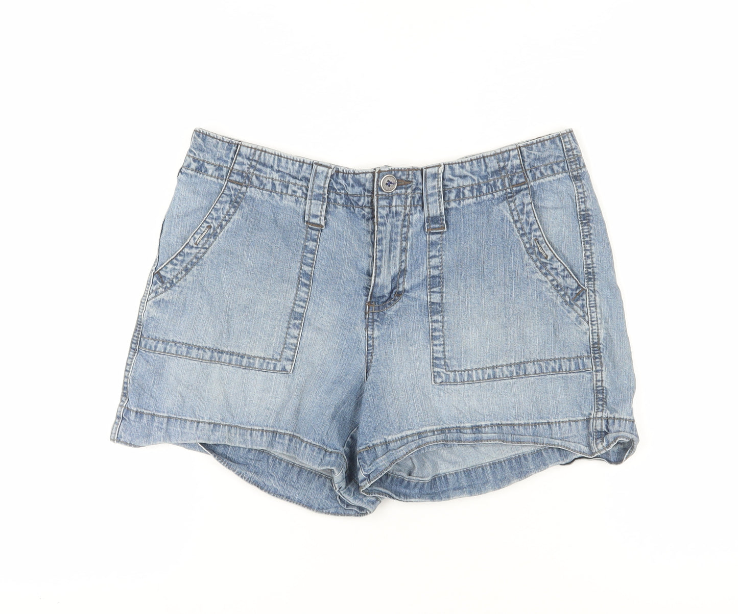 Faded Glory Women's Blue Denim Shorts, Size 10, Casual Style