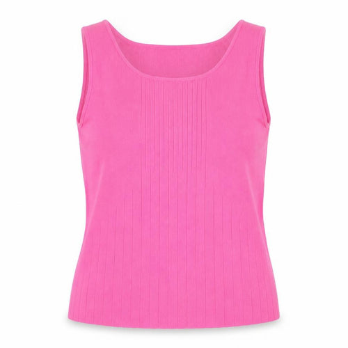 Linda Lucia Women's Pink Sleeveless Knit Tank Top