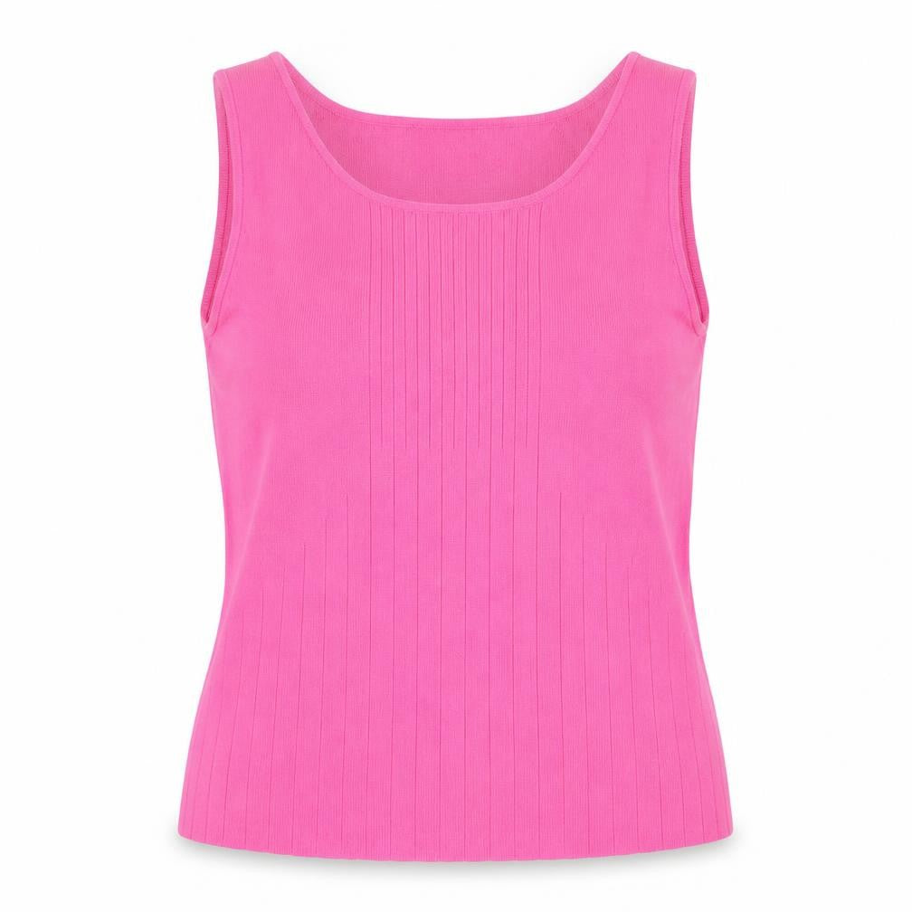 Linda Lucia Women's Pink Sleeveless Knit Tank Top