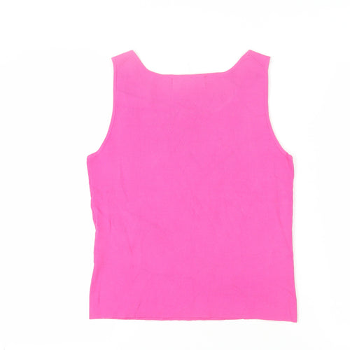 Linda Lucia Women's Pink Sleeveless Knit Tank Top