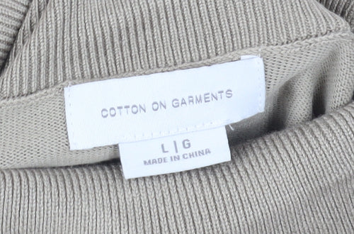 Cotton On Men's Beige Roll Neck Pullover L