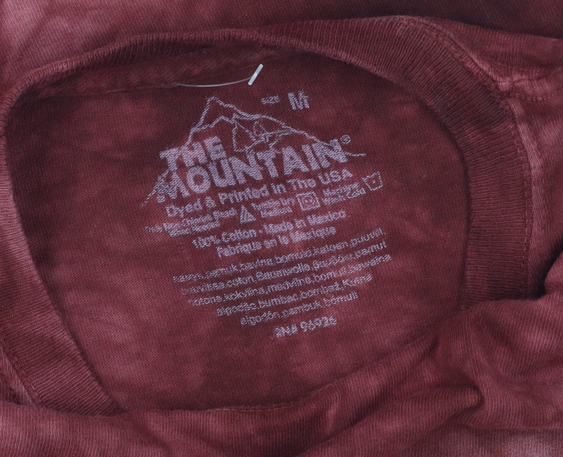 The Mountain Men's Red Sports Graphic T-Shirt Medium