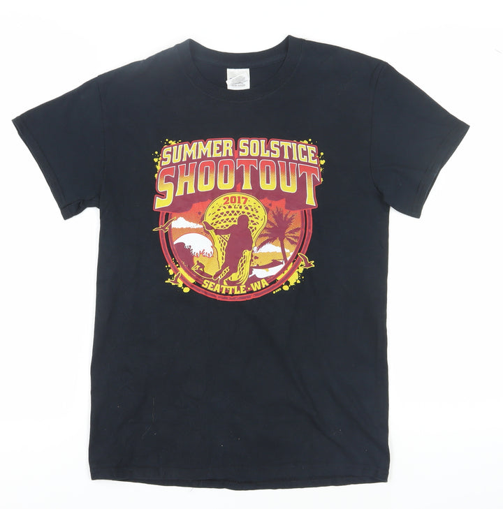Gildan Unisex Black T-Shirt, Small, Sports Graphic