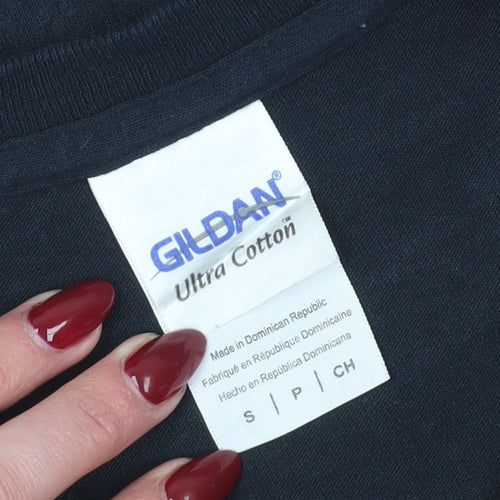 Gildan Unisex Black T-Shirt, Small, Sports Graphic