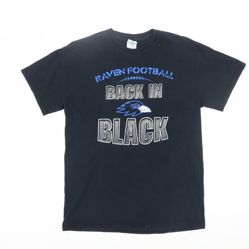 Gildan Men's Black Medium Sports Graphic T-Shirt