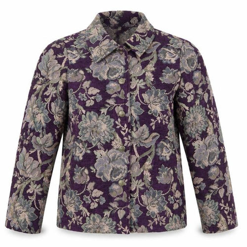 Susan Graver Women’s Purple Floral Blazer XS