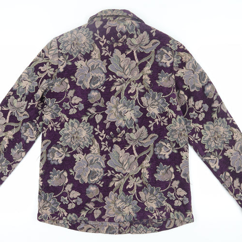 Susan Graver Women’s Purple Floral Blazer XS