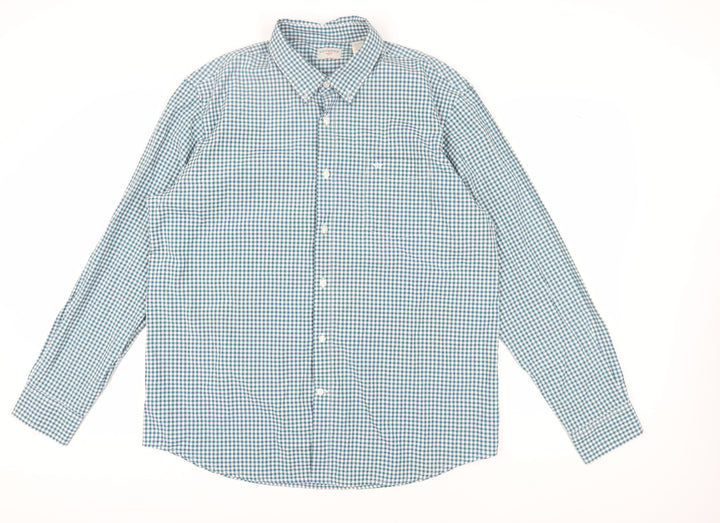 Dockers Men's Blue Check Button-Up Shirt XL