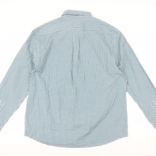 Dockers Men's Blue Check Button-Up Shirt XL