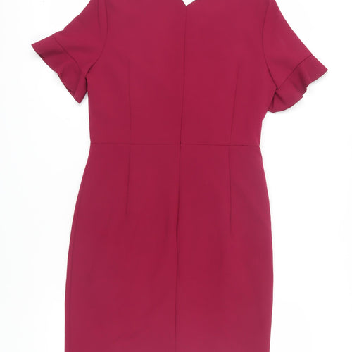 French Connection Women's Red Wrap Dress Size 12