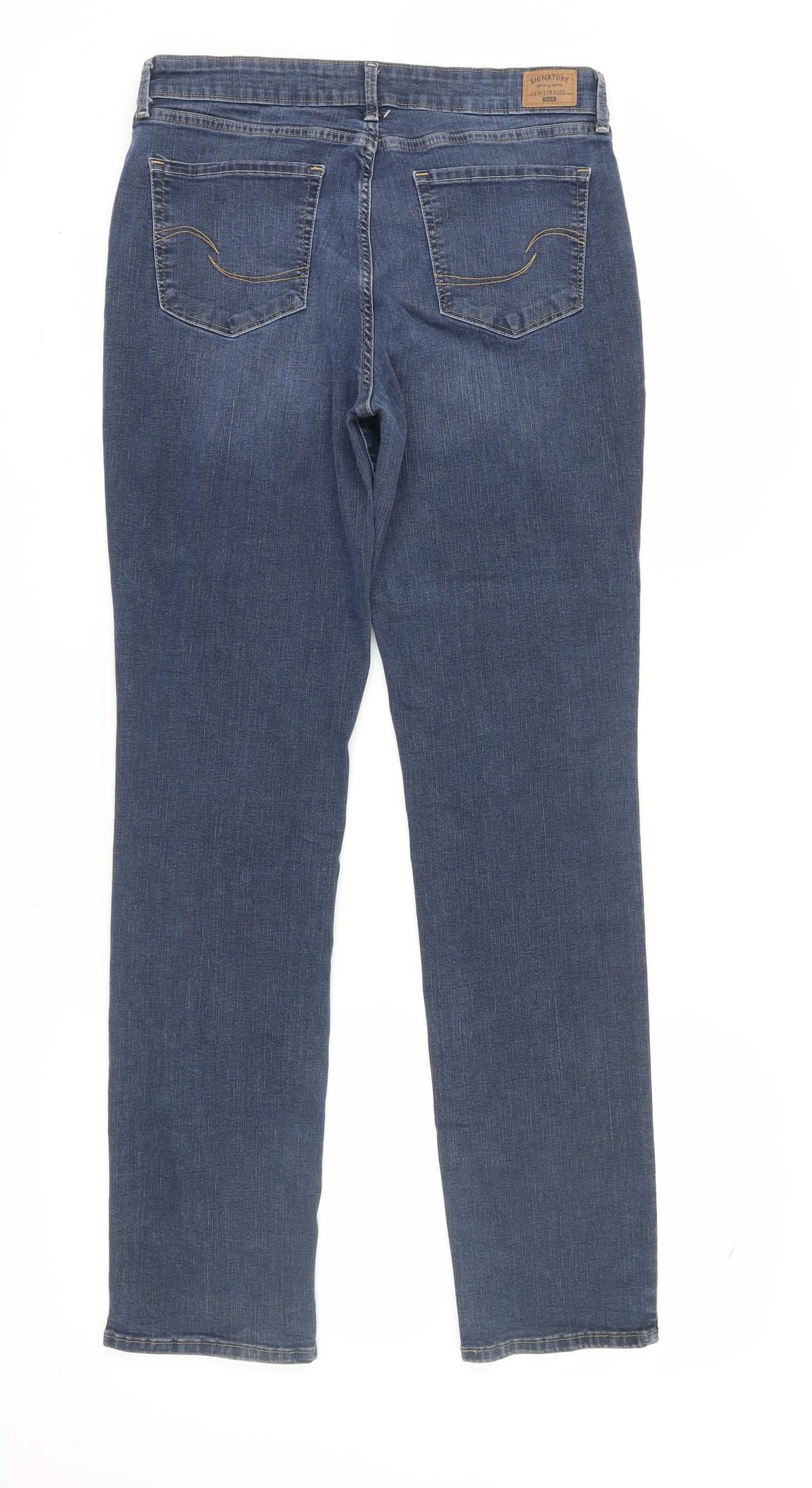 Levi Strauss Women's Blue Straight Jeans, Size M