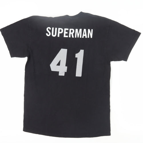 Port and Company Men's Black Medium Superman T-Shirt