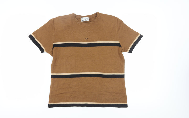 Escolá Women's Brown Pullover Jumper, Crew Neck, Size 14