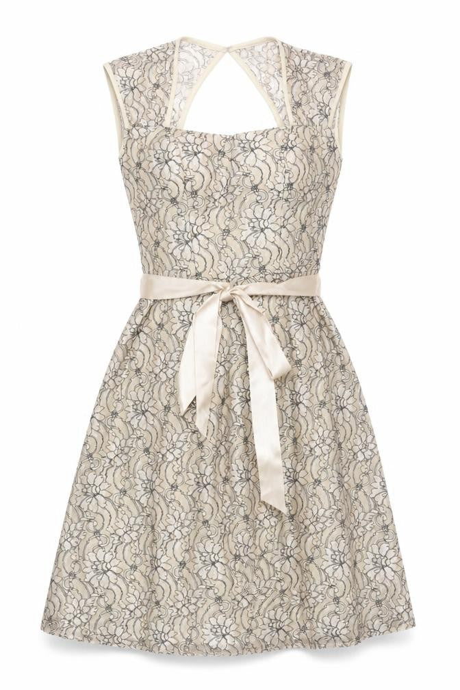 Sténay Women’s Beige Lace A-Line Cocktail Dress
