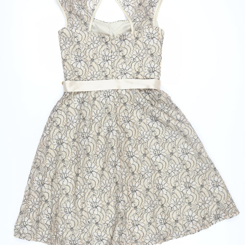 Sténay Women’s Beige Lace A-Line Cocktail Dress