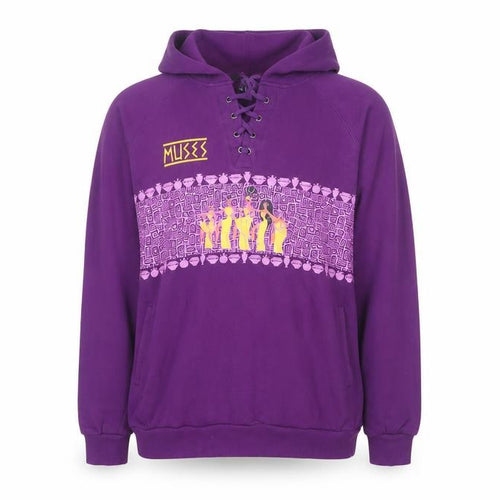 Disney Women's Purple Henley Hoodie - Size L
