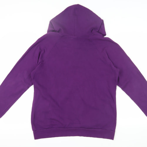 Disney Women's Purple Henley Hoodie - Size L