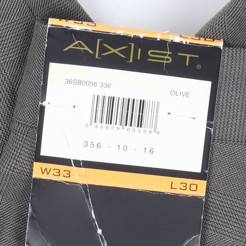 AXIST Men's Green Dress Pants, Size 33, Formal Wear
