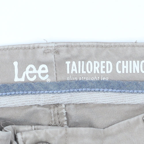 Lee Women's Beige Chino Trousers Size 8 Slim Fit