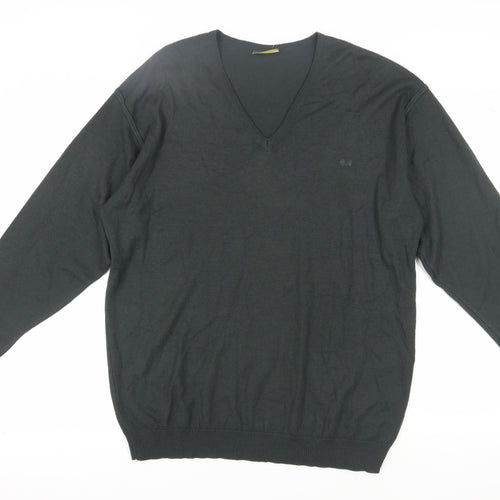 Bardas Men's Black Acrylic V-Neck Pullover XL