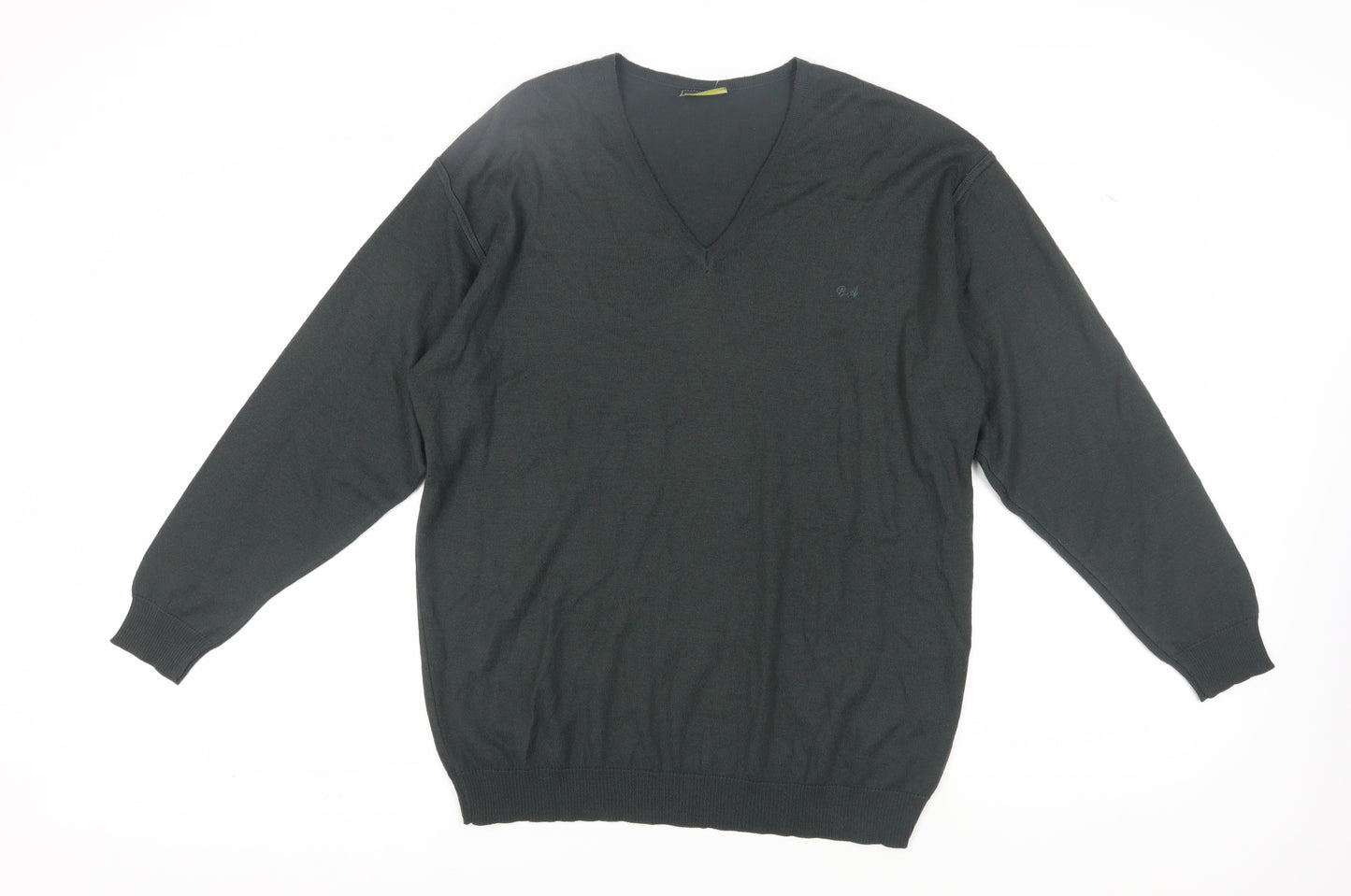 Bardas Men's Black Acrylic V-Neck Pullover XL