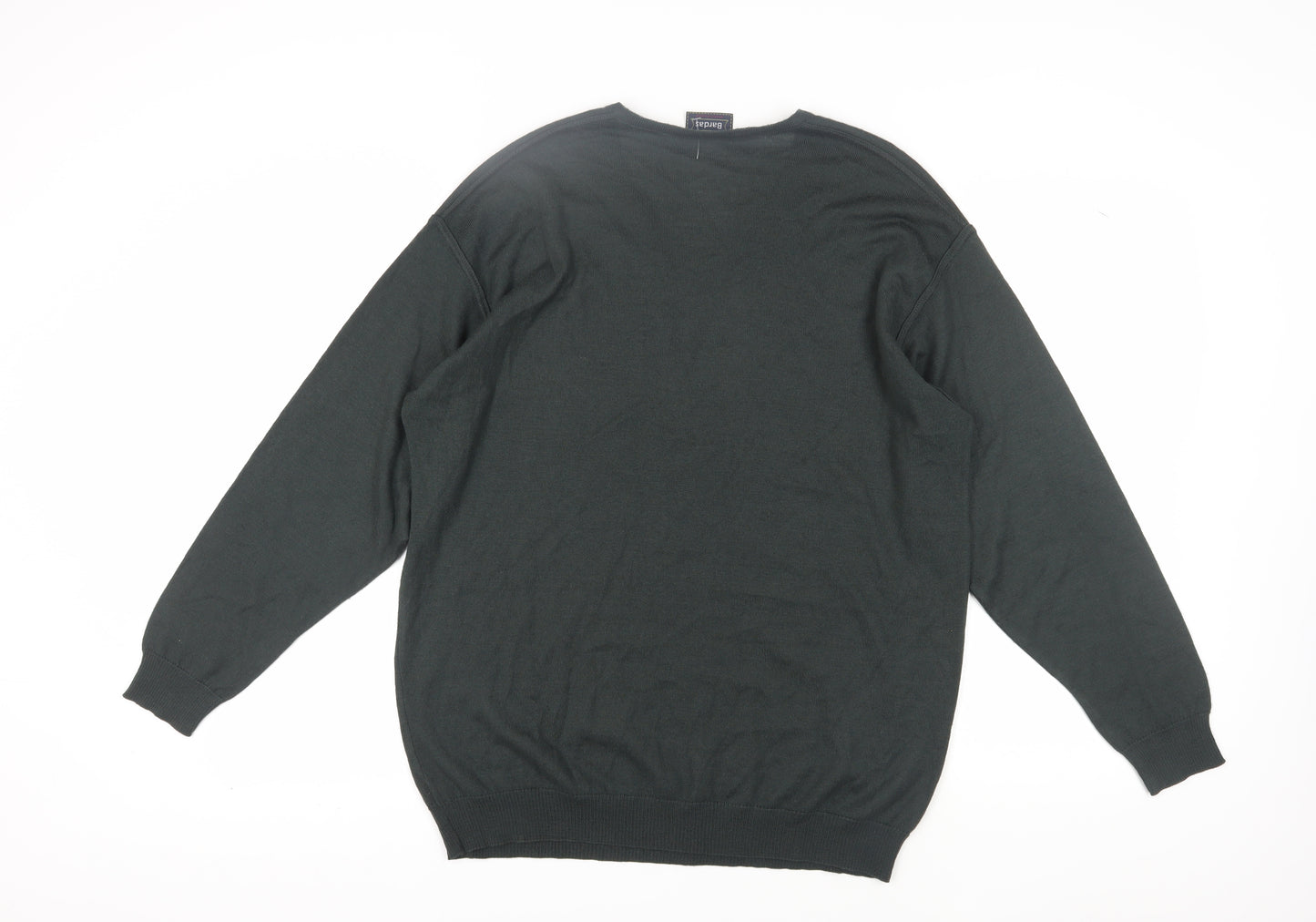 Bardas Men's Black Acrylic V-Neck Pullover XL