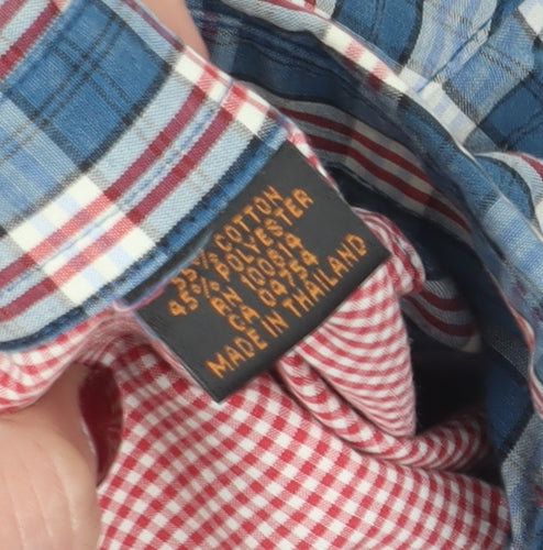 Ben Sherman Men's Blue Plaid Long Sleeve Shirt XL