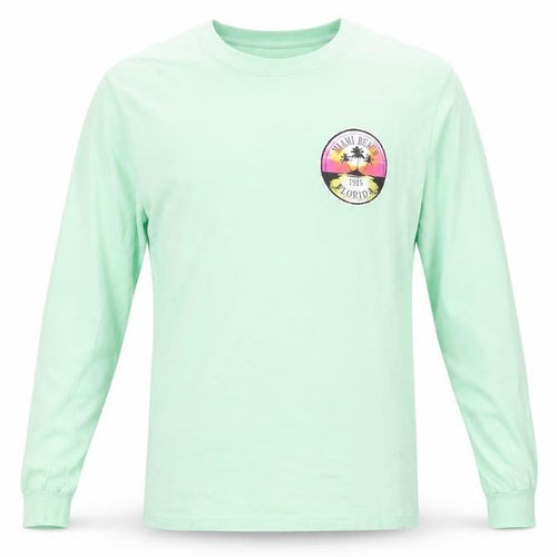 Comfort Colors Men's Green Long Sleeve Beach T-Shirt - Small