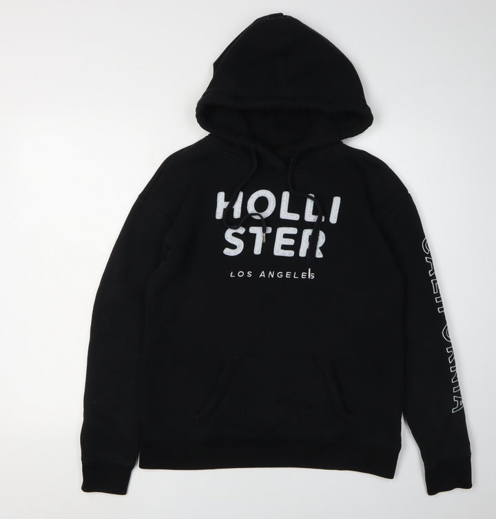 Hollister Men's Black Pullover Hoodie, Size S
