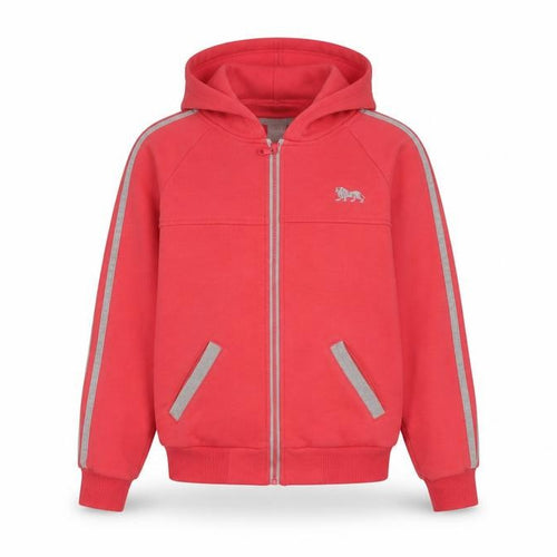 Lonsdale Girls Red Full Zip Hoodie 11-12 Years Casual Wear